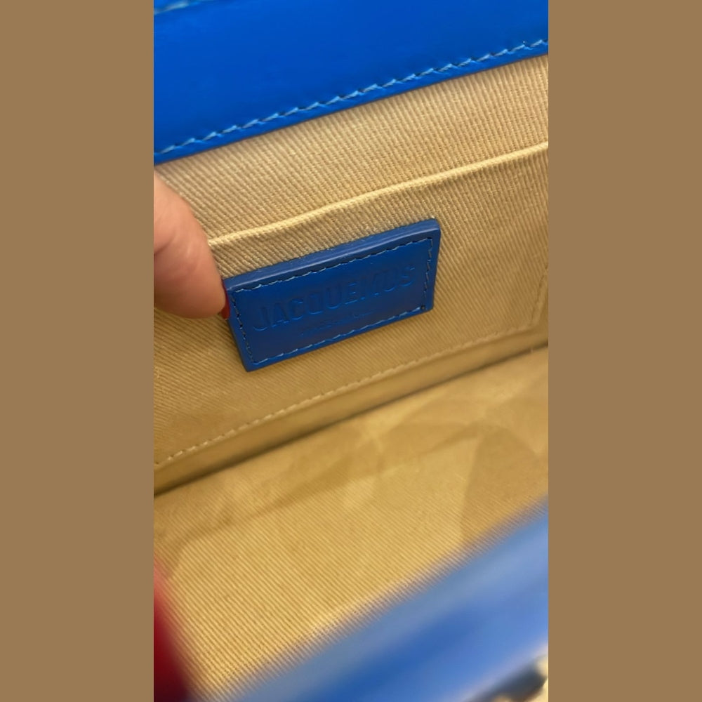 Jacquemus Blue Le Chiquito Top Handle with Strap