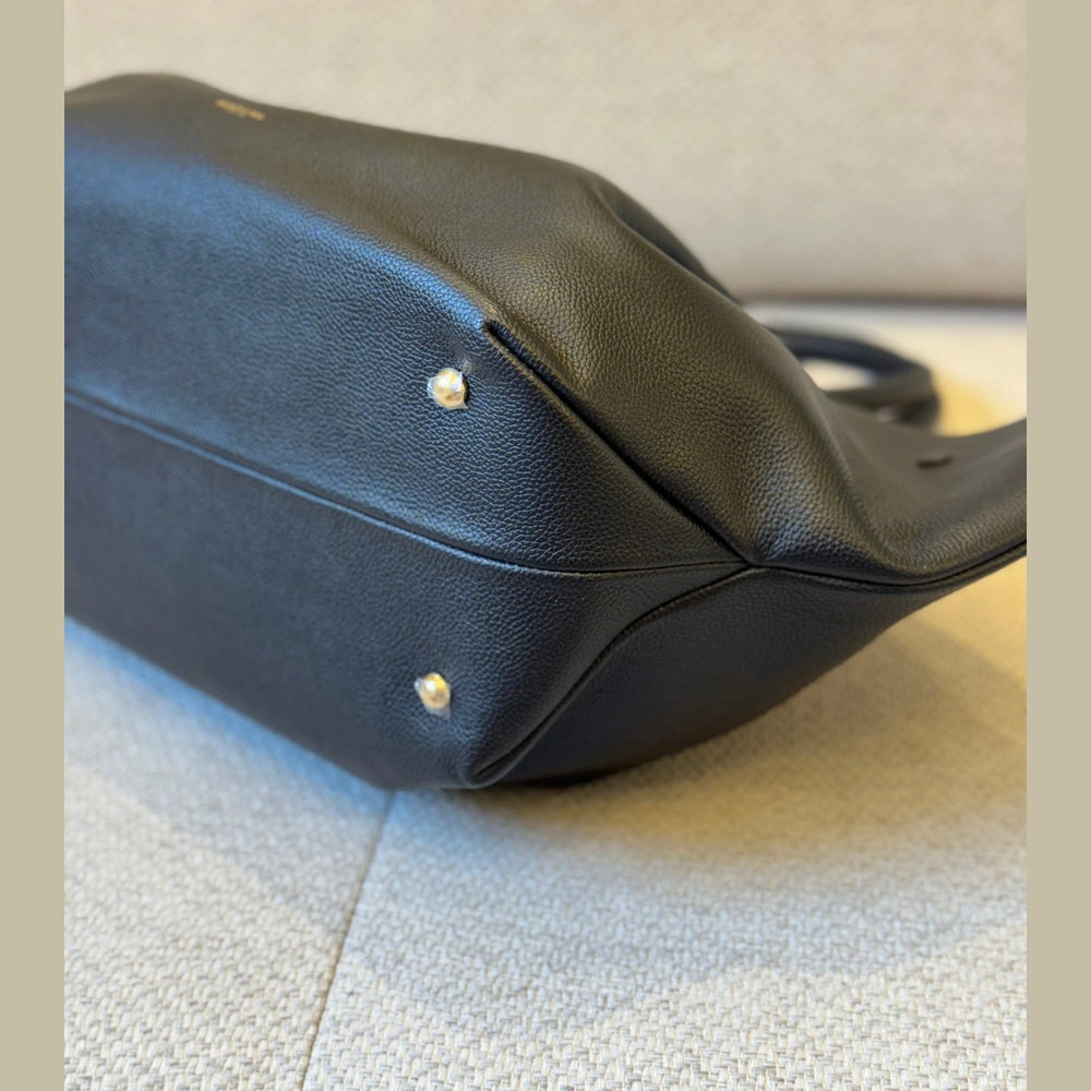 Demellier Black Leather New York Tote