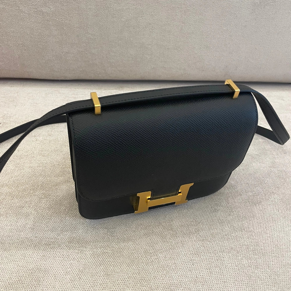 Hermès Black Epsom Leather Constance 24 with GHW