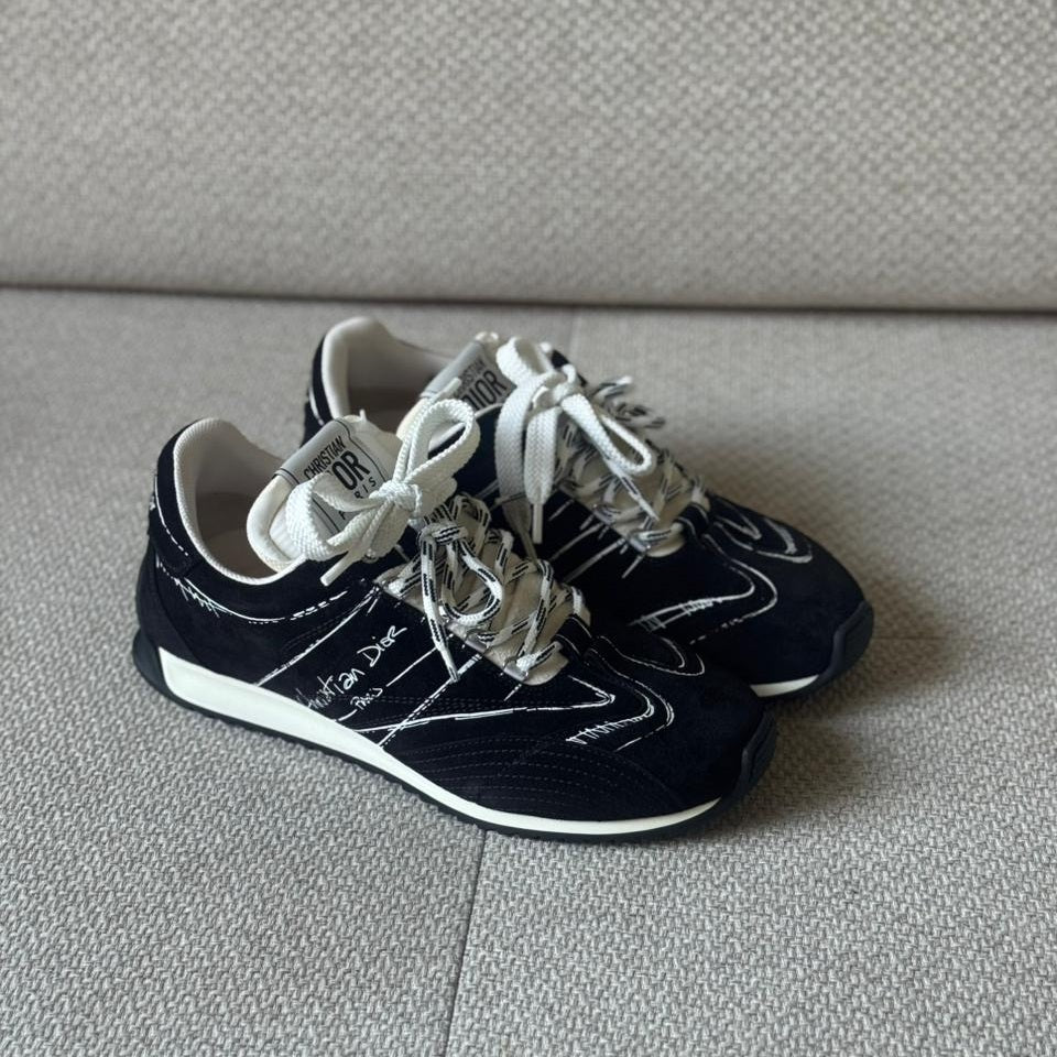 Christian Dior Black D-Sketch Sneakers - Size 38