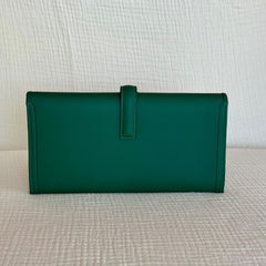 Hermès Jige Élan Green Moyen Clutch