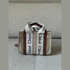 Chloé Small Beige Woody Tote with  Strap