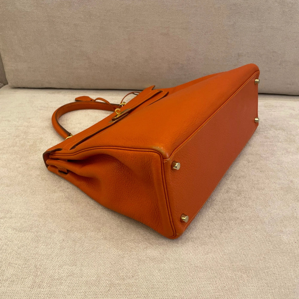 Hermès Kelly 35 Chèvre Mysor Leather GHW