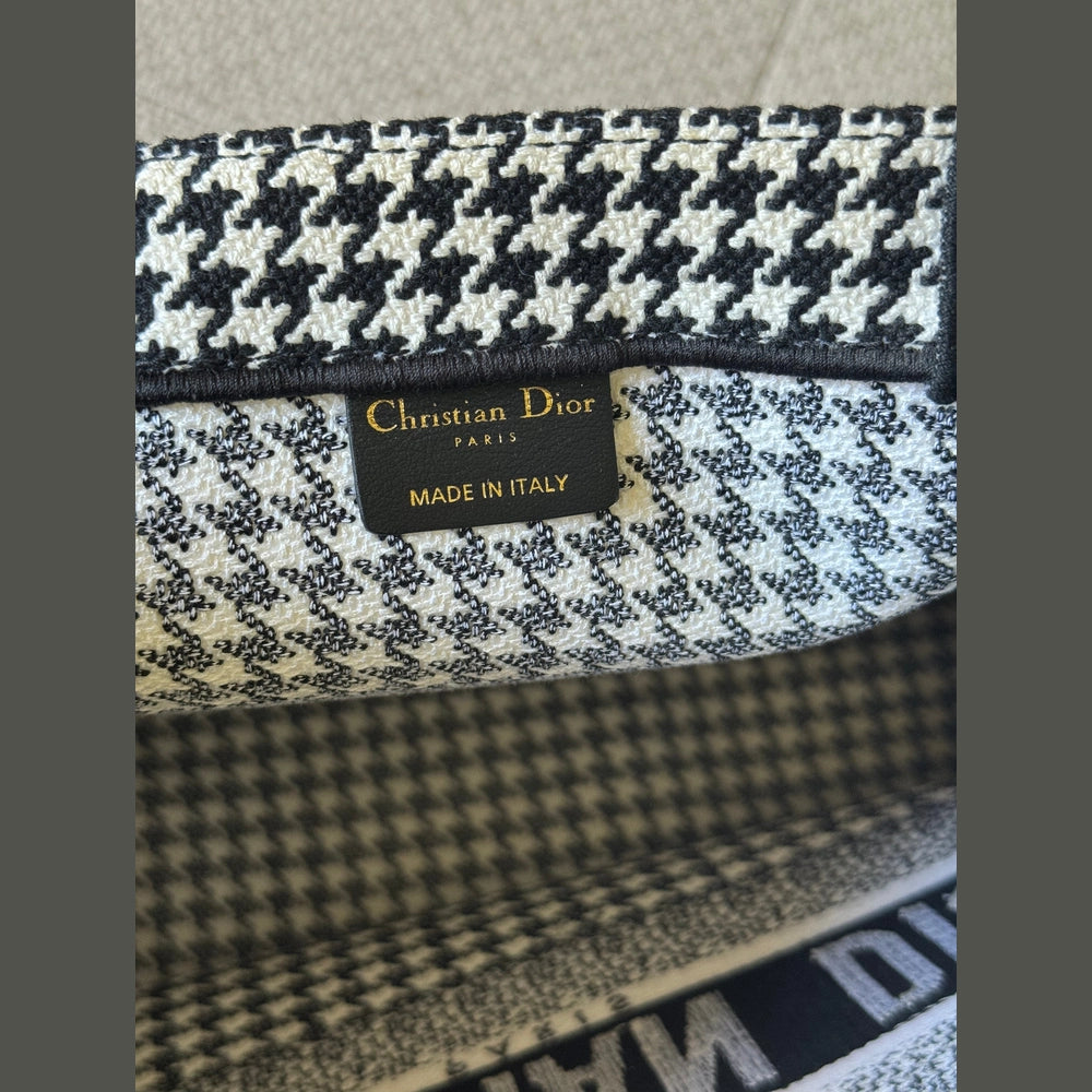 Christian Dior Black & White Canvas Medium Book Tote