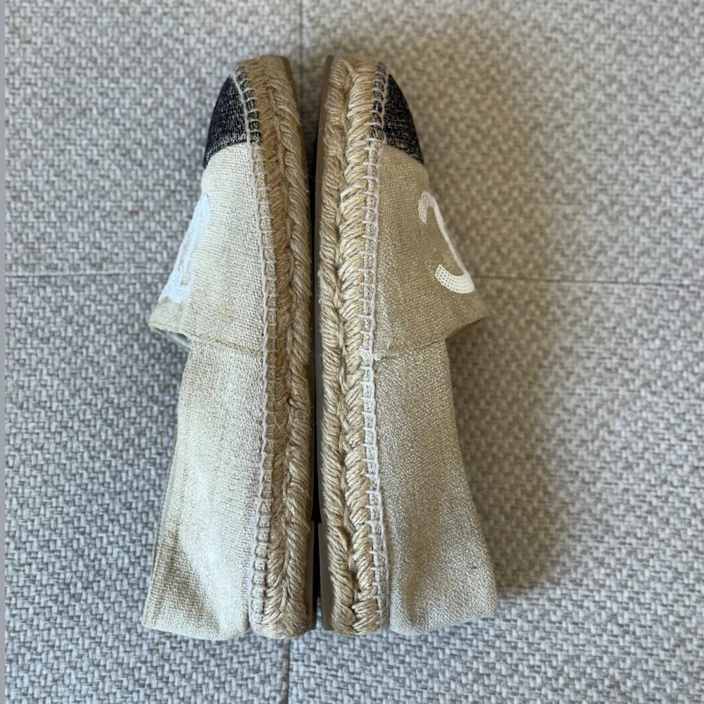 Chanel Two Tone Canvas Espadrilles - Size 40