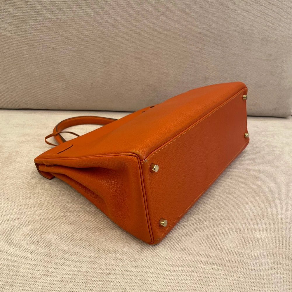 Hermès Kelly 35 Chèvre Mysor Leather GHW
