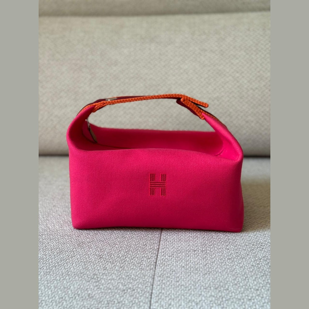 Hermès Hibiscus Canvas Bride a Brac GM Case