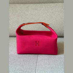 Hermès Hibiscus Canvas Bride a Brac GM Case