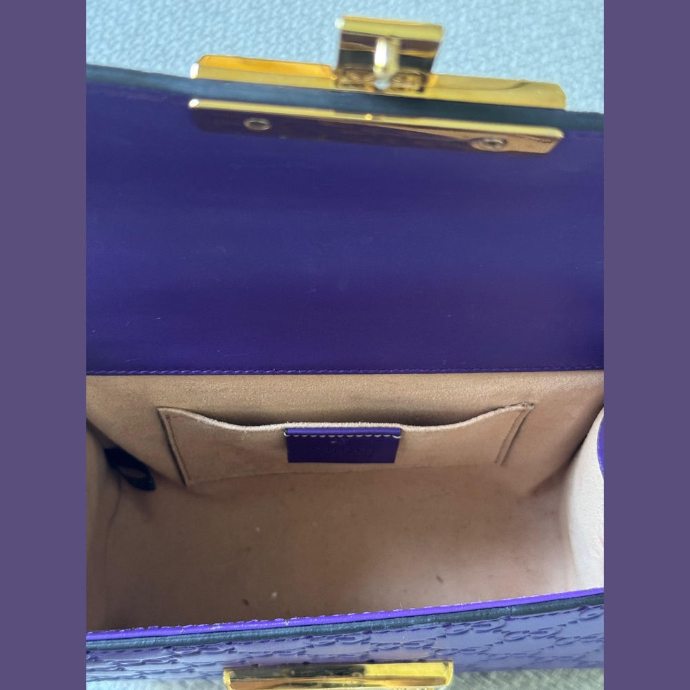 Gucci Purple GG Padlock Shoulder Bag