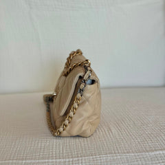 Chanel Beige Small Chanel 19 Shoulder Bag