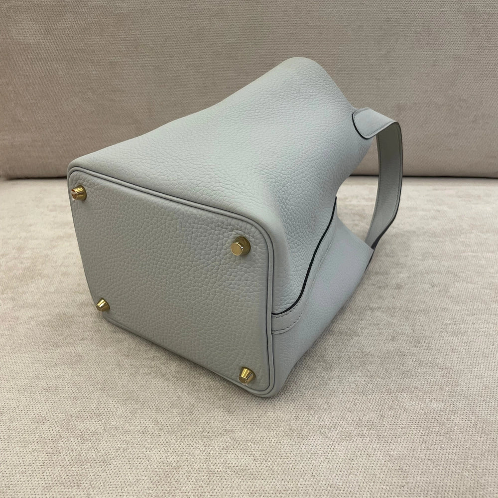 Hermès Picotin Lock 18 in Bleu Pale with Gold Hardware