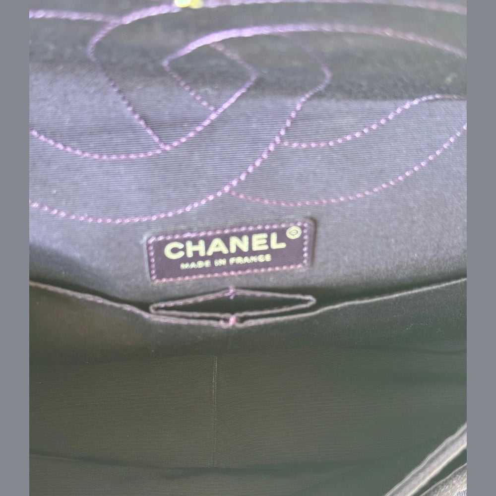 Chanel 2.55 Reissue Flap Bag Jumbo Purple Quilted Fabric