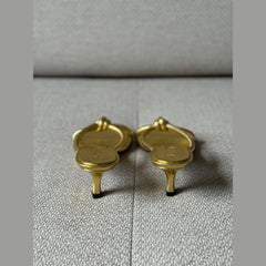 Bottega Veneta Gold Knot Kitten Heel Sandals - Size 37