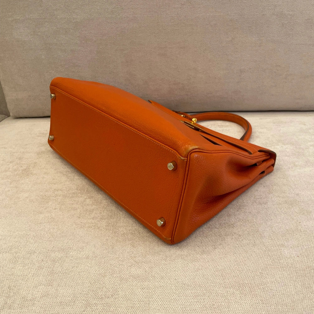 Hermès Kelly 35 Chèvre Mysor Leather GHW
