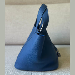 Hermès Bleu Tie Picotin 22 with Palladium Hardware - Stamp K