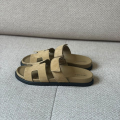 Hermès Suede Beige Chypre Sandals - Size 40