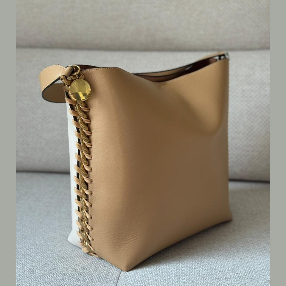 Stella McCartney Beige/White Frayme Tote