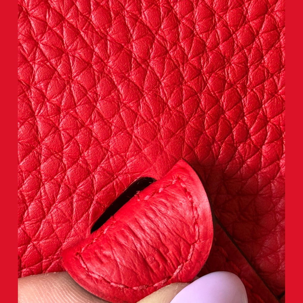 Hermès Rouge Radieux Mini Evelyne with Strap