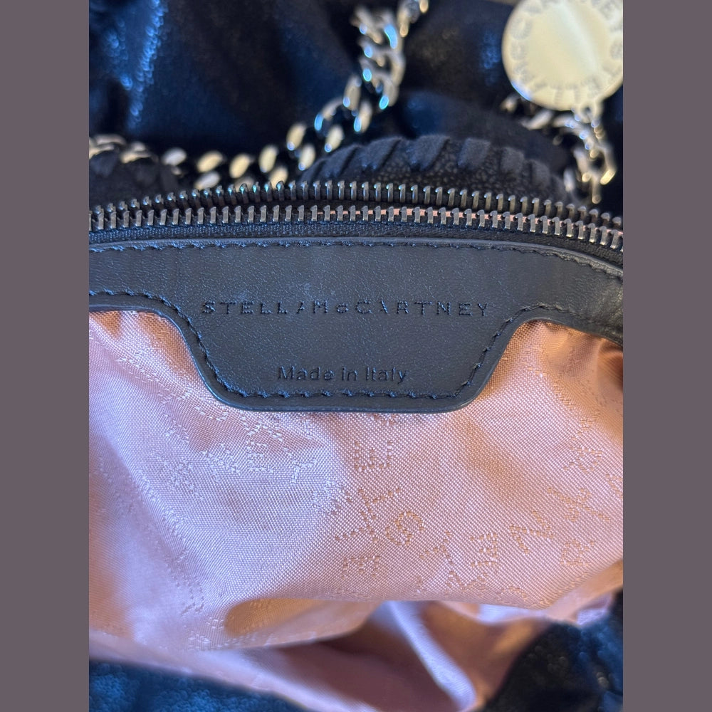 Stella McCartney Black Shaggy Deer Falabella Tote