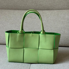 Bottega Veneta Green Parakeet Arco Tote Bag in Leather