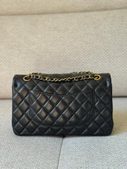 Chanel Black Medium Quilted Lambskin Double Flap Bag