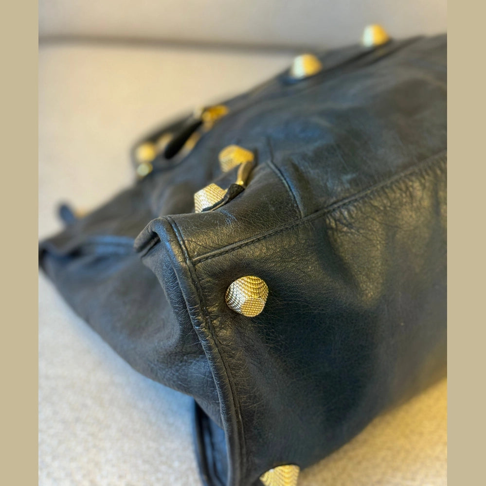 Balenciaga Large Black Leather Classic City Bag