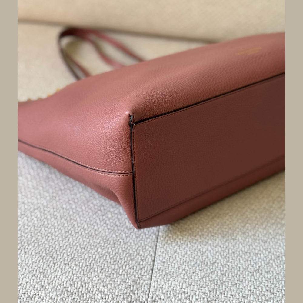 Valentino Rockstud Tote in Rosewood Leather