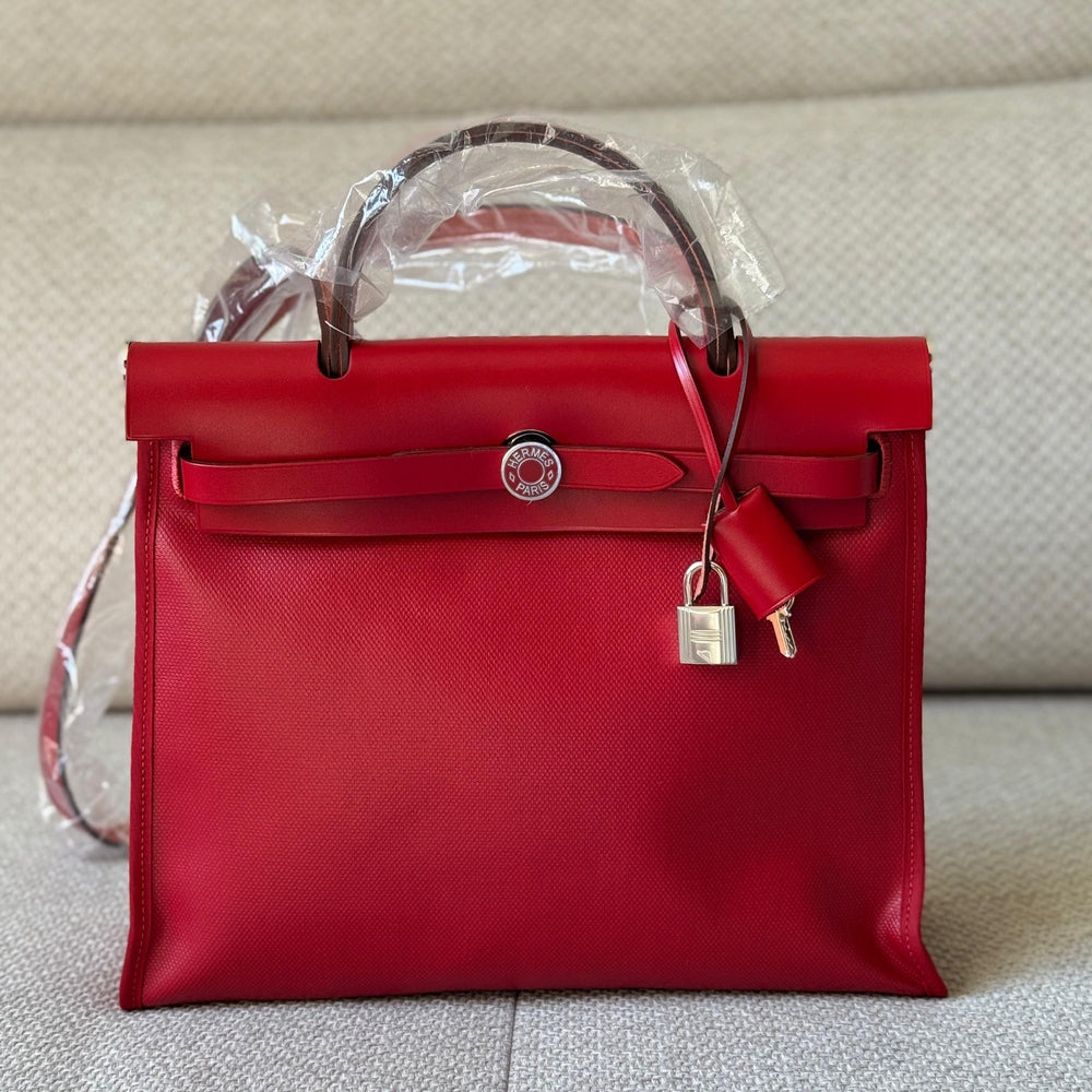 Hermès Red Herbag Zip 31 with PHW