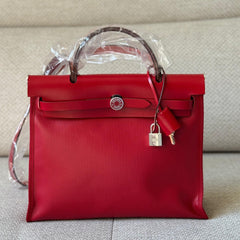 Hermès Red Herbag Zip 31 with PHW