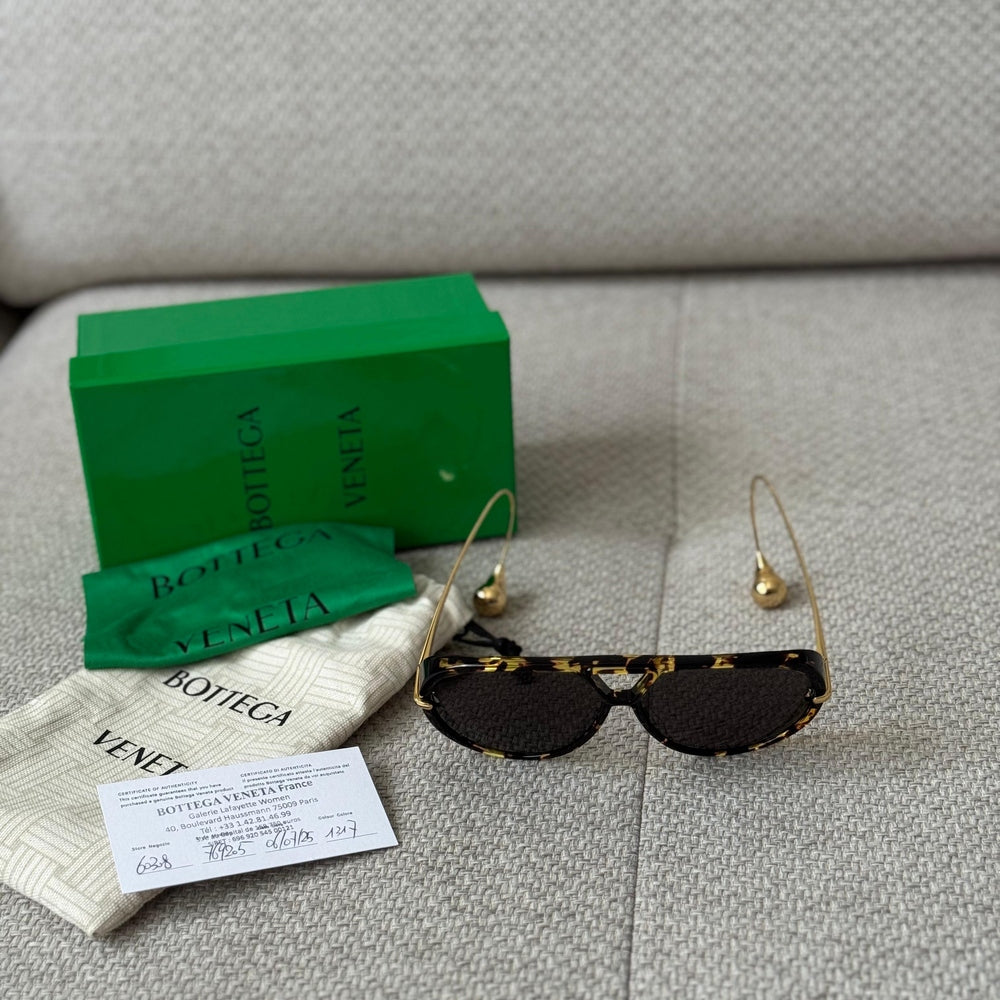 Bottega Veneta Aviator Drop Sunglasses