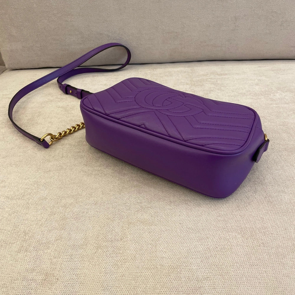 Gucci Purple GG Marmont Camera Bag