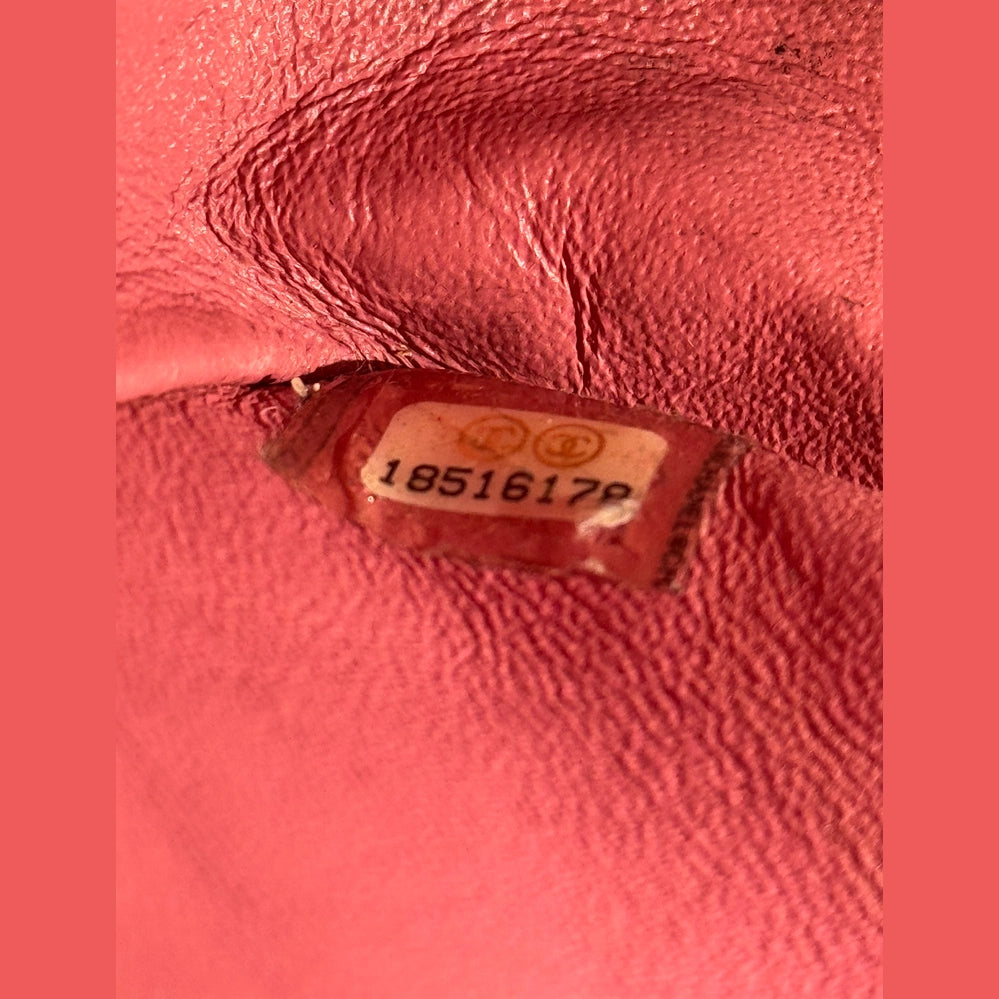 Chanel Quilted Lambskin Leather Pink Jumbo Double Flap Bag (Restored)
