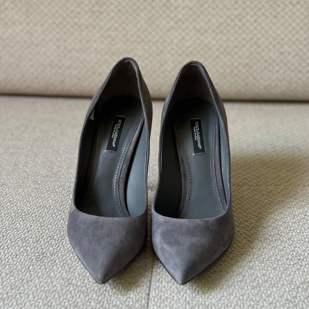 Dolce & Gabbana Grey Suede Pumps - Size 37.5