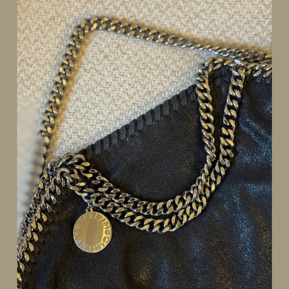 Stella McCartney Black Shaggy Deer Falabella Tote