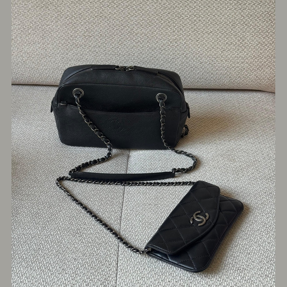 Chanel Black Caviar Quilted Coco Break Camera Bag – 2-in-1