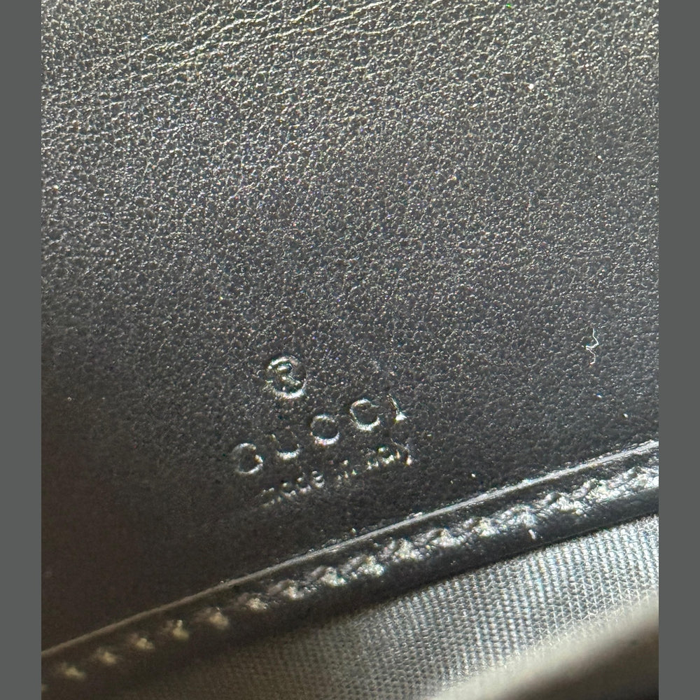 Gucci GG Marmont Black Leather Zipped Wallet