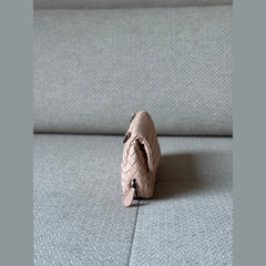 Bottega Veneta Peach Intrecciato Leather Mini Crossbody Bag