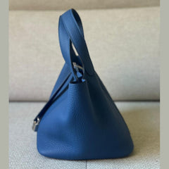 Hermès Bleu Tie Picotin 22 with Palladium Hardware - Stamp K