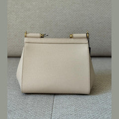 Dolce & Gabbana Beige Small Miss Sicily Top Handle with Strap