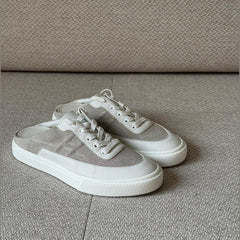 Hermès White Keep Mules Sneakers - Size 39