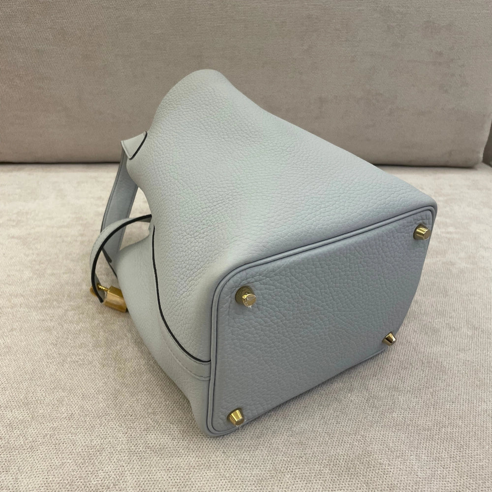 Hermès Picotin Lock 18 in Bleu Pale with Gold Hardware
