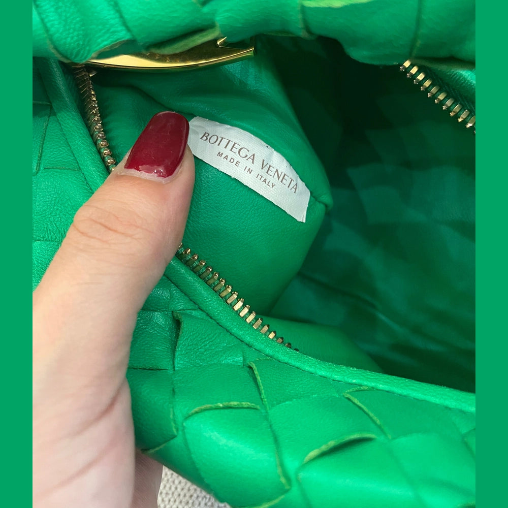 Bottega Veneta Green Intreciatto Mini Jodie