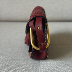 Chloé Burgundy Hudson Leather Crossbody