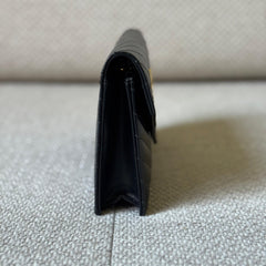Saint Laurent Black Envelope Cassandre Wallet on Chain