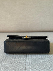 Chanel Black Medium Quilted Lambskin Double Flap Bag