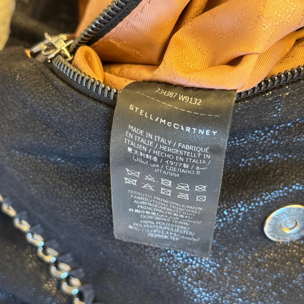 Stella McCartney Black Shaggy Deer Falabella Tote