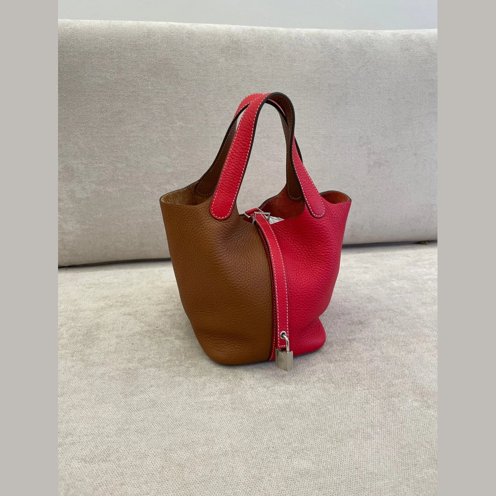 Hermès Bicolor Picotin 18 with PHW and Entrupy Certificate