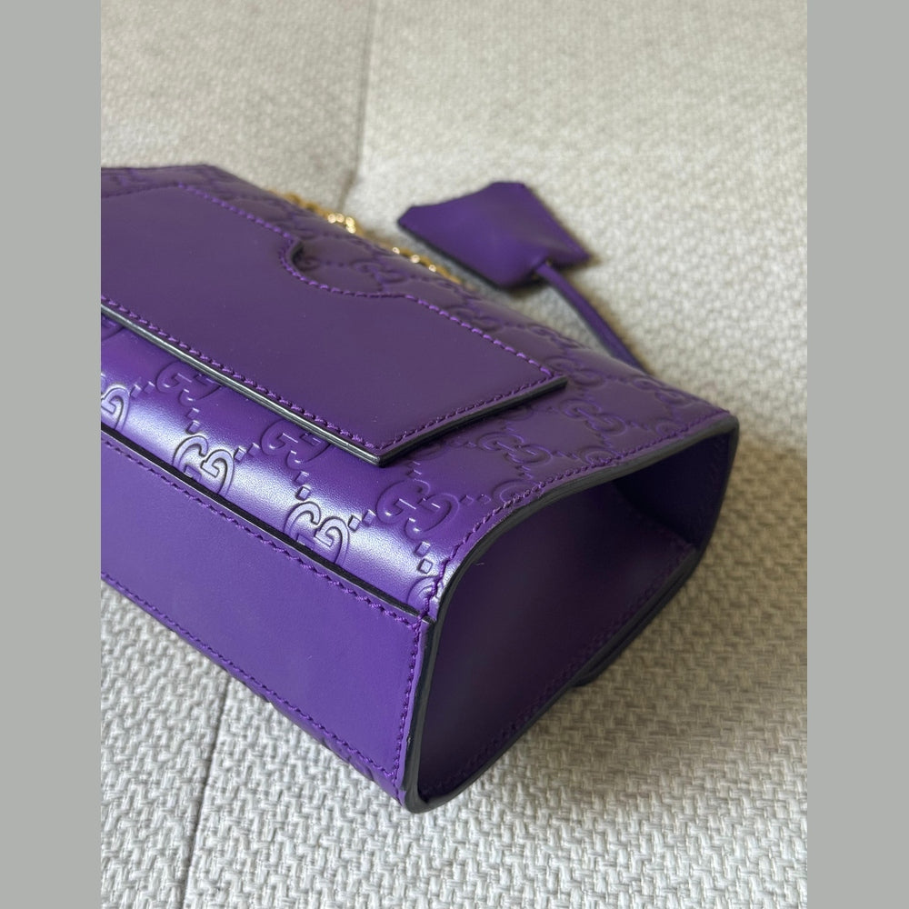 Gucci Purple GG Padlock Shoulder Bag