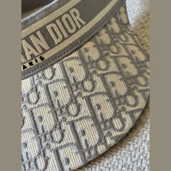 Christian Dior D-Smash Visor in Grey Oblique Canvas