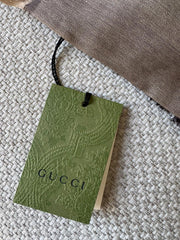 Gucci GG Brown Silk & Wool Square Scarf